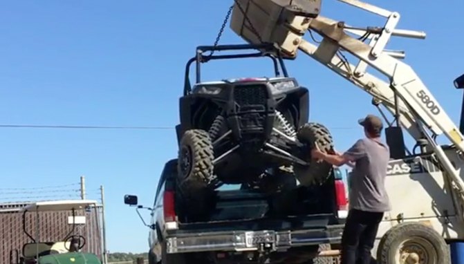 That’s One Way to Unload a UTV + Video