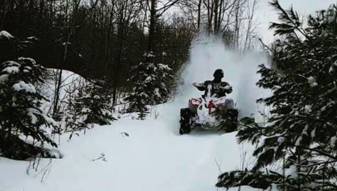 Powder “Bombing” on a Can-Am Renegade + Video