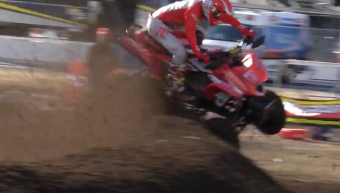 Joel Hetrick’s Crash Save at the Daytona ATV Supercross + Video