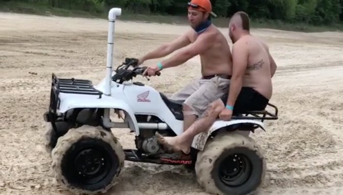 “Two Shirtless Dudes Riding a Utility Quad” Sounds Like a Bad Joke + Video